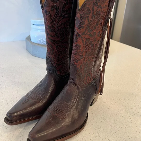 Shyanne Tassel Snip Toe Cowboy/Cowgirl Boots Size 9 - Picture 7 of 10
